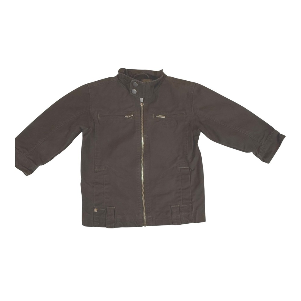 Kenneth Cole Reaction Boys Black Canvas Zipper Jacket Size‎ 3T